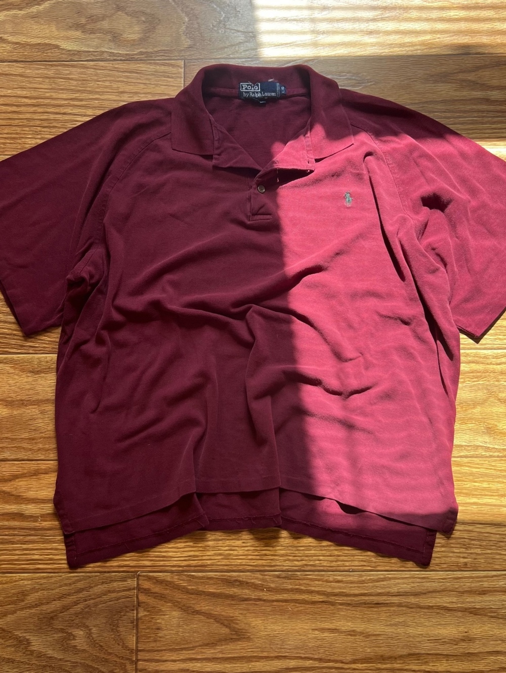 vintage y2k polo ralph lauren burgundy polo shirt streetwear grunge skater tee
